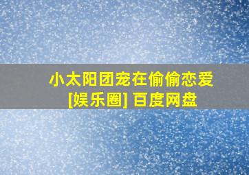 小太阳团宠在偷偷恋爱[娱乐圈] 百度网盘